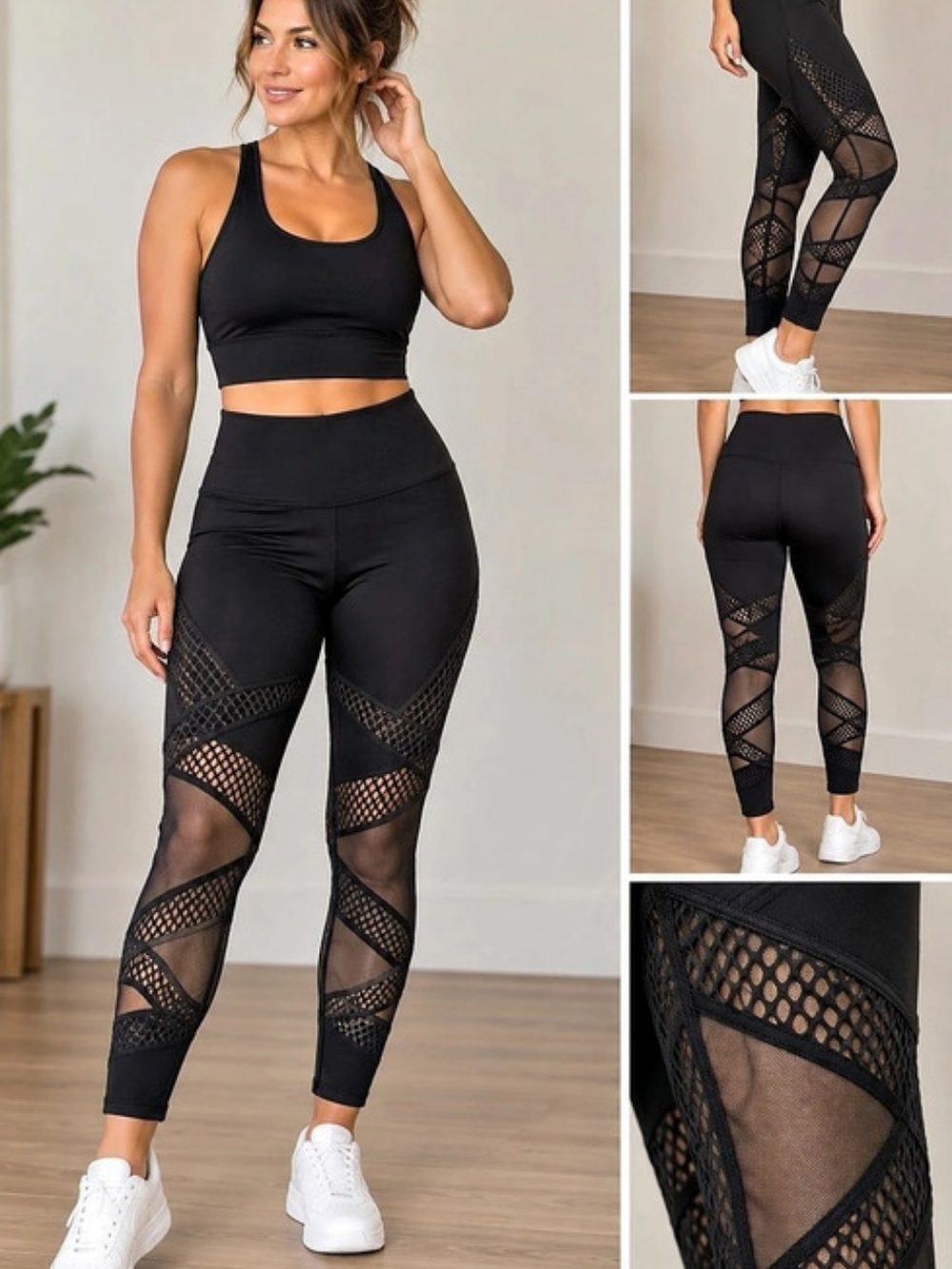 NWT Victoria Sport Knockout 7/8 By VS Mesh Leggings Sz Small Athleisure Sporty